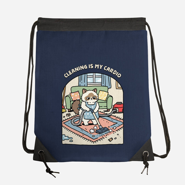 Cleaning Is My Cardio-None-Drawstring-Bag-GoshWow