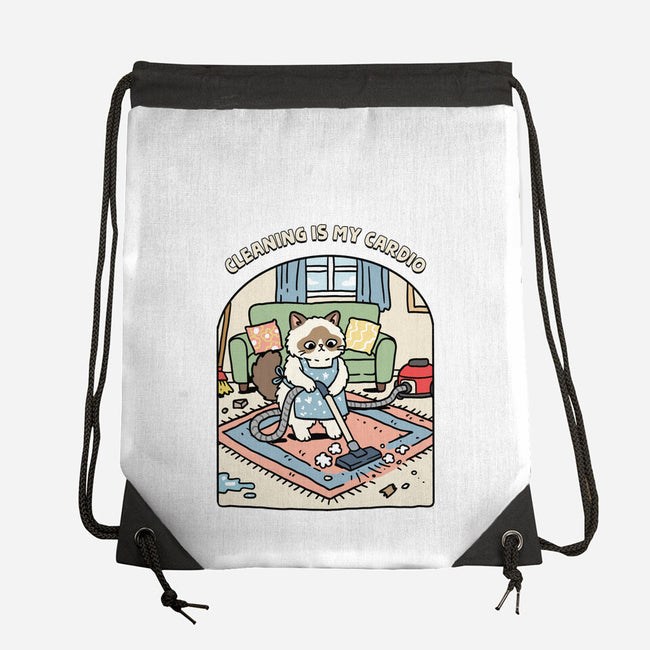 Cleaning Is My Cardio-None-Drawstring-Bag-GoshWow
