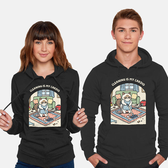 Cleaning Is My Cardio-Unisex-Pullover-Sweatshirt-GoshWow