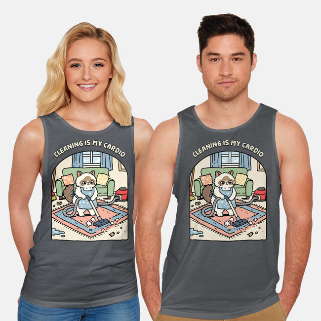 Cleaning Is My Cardio-Unisex-Basic-Tank-GoshWow
