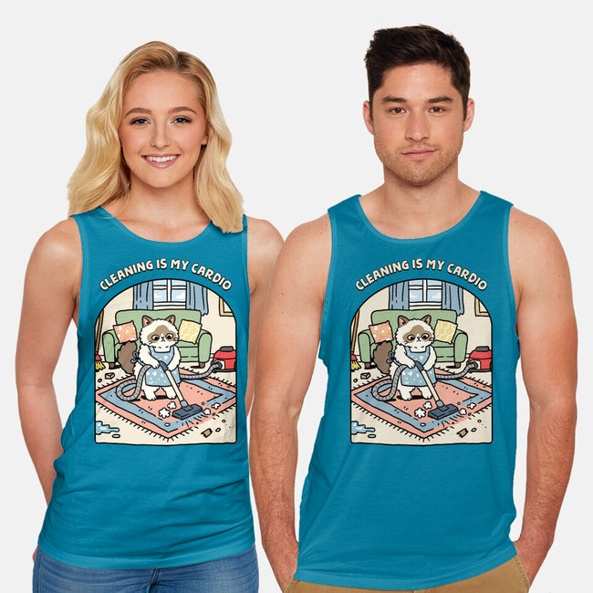 Cleaning Is My Cardio-Unisex-Basic-Tank-GoshWow