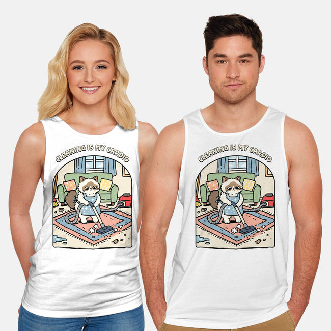 Cleaning Is My Cardio-Unisex-Basic-Tank-GoshWow