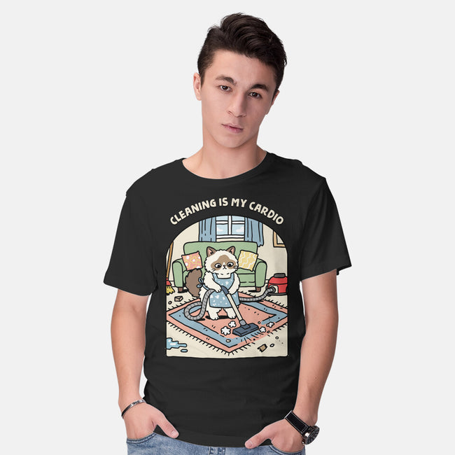 Cleaning Is My Cardio-Mens-Basic-Tee-GoshWow