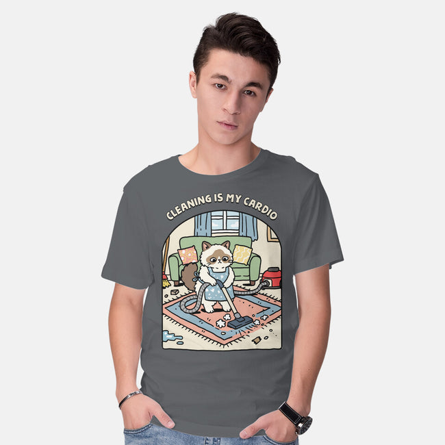Cleaning Is My Cardio-Mens-Basic-Tee-GoshWow