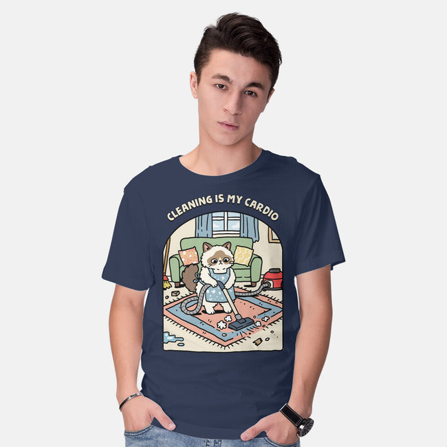 Cleaning Is My Cardio-Mens-Basic-Tee-GoshWow