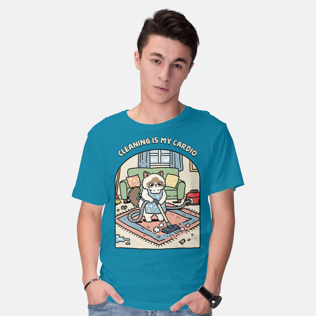 Cleaning Is My Cardio-Mens-Basic-Tee-GoshWow