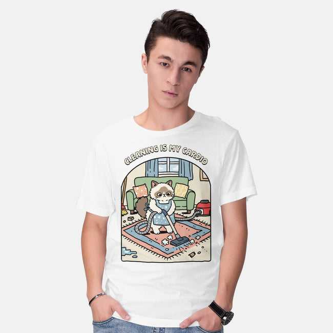 Cleaning Is My Cardio-Mens-Basic-Tee-GoshWow