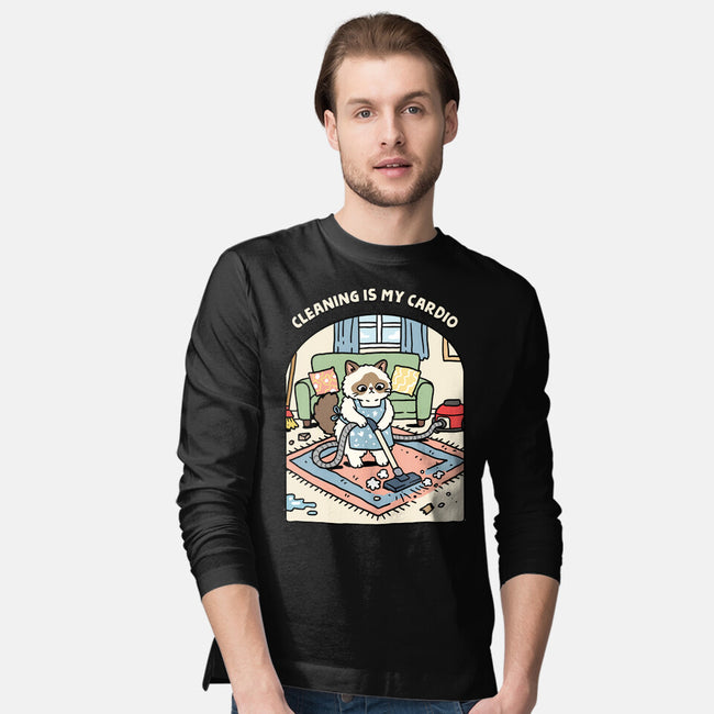 Cleaning Is My Cardio-Mens-Long Sleeved-Tee-GoshWow