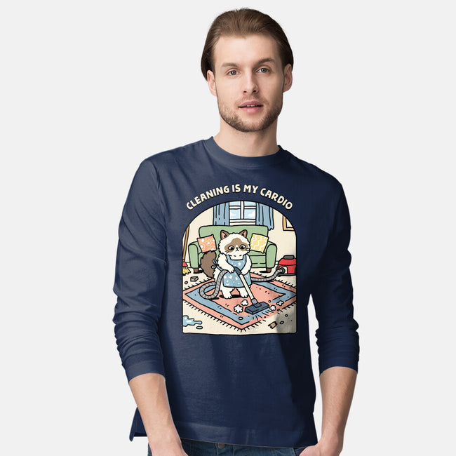 Cleaning Is My Cardio-Mens-Long Sleeved-Tee-GoshWow