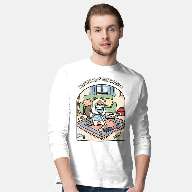 Cleaning Is My Cardio-Mens-Long Sleeved-Tee-GoshWow