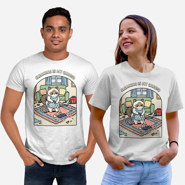 Cleaning Is My Cardio-Unisex-Basic-Tee-GoshWow