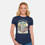 Cleaning Is My Cardio-Womens-Fitted-Tee-GoshWow