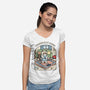 Cleaning Is My Cardio-Womens-V-Neck-Tee-GoshWow