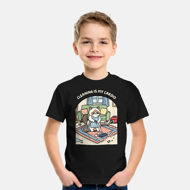 Cleaning Is My Cardio-Youth-Basic-Tee-GoshWow