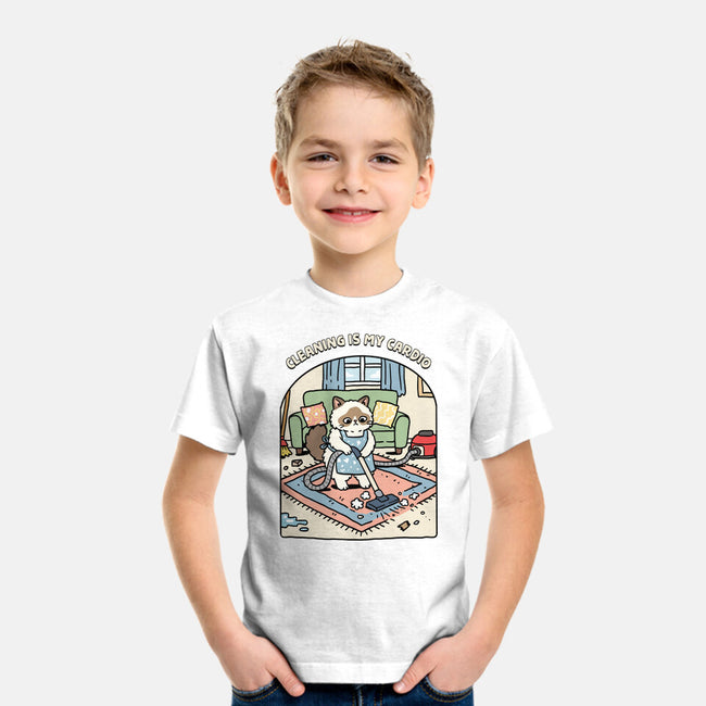 Cleaning Is My Cardio-Youth-Basic-Tee-GoshWow
