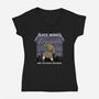 Ride The Force Lightning-Womens-V-Neck-Tee-milasneeze