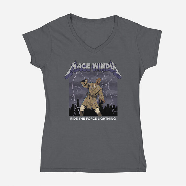 Ride The Force Lightning-Womens-V-Neck-Tee-milasneeze