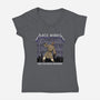 Ride The Force Lightning-Womens-V-Neck-Tee-milasneeze