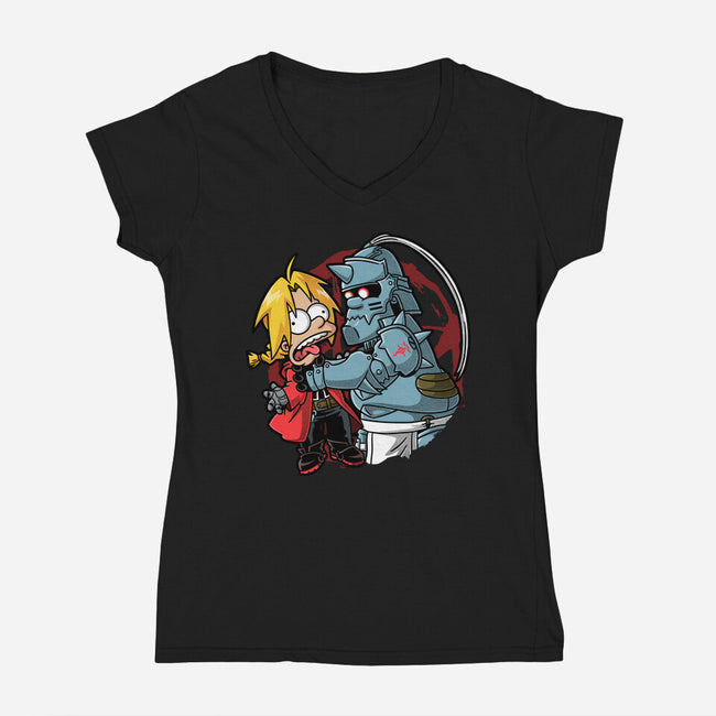 Why You Little Alchemist-Womens-V-Neck-Tee-Barbadifuoco