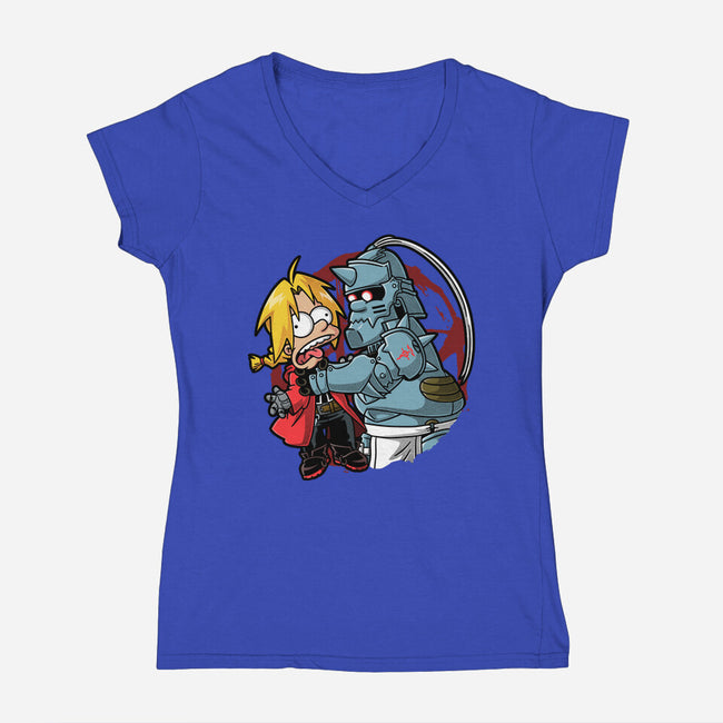 Why You Little Alchemist-Womens-V-Neck-Tee-Barbadifuoco