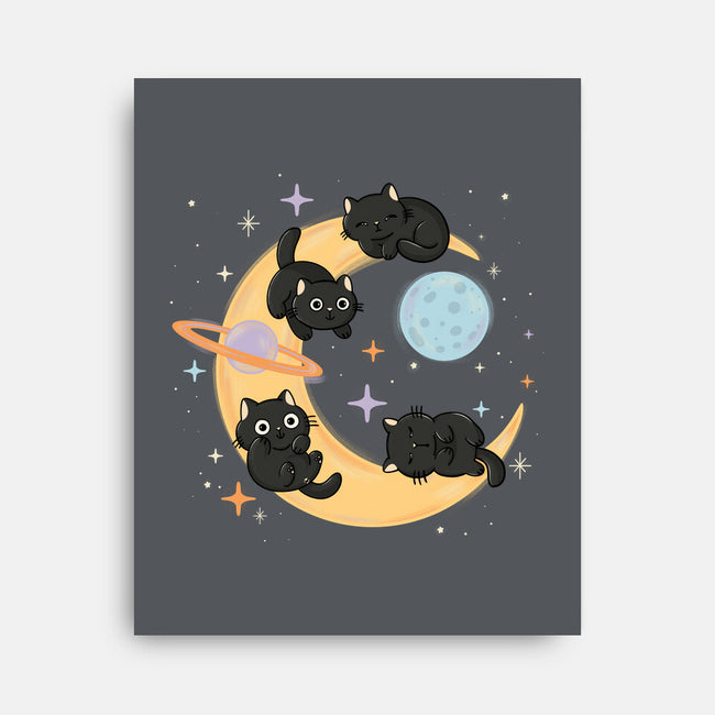 Moon Kitties-None-Stretched-Canvas-Freecheese
