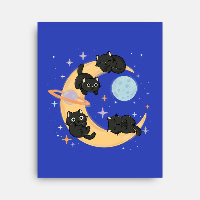 Moon Kitties-None-Stretched-Canvas-Freecheese