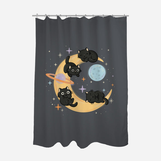 Moon Kitties-None-Polyester-Shower Curtain-Freecheese