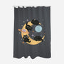 Moon Kitties-None-Polyester-Shower Curtain-Freecheese