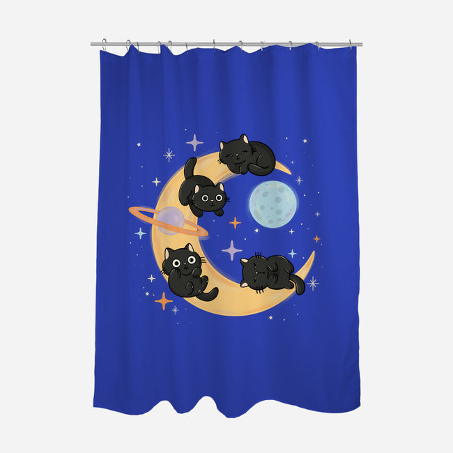 Moon Kitties-None-Polyester-Shower Curtain-Freecheese
