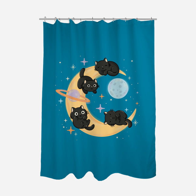 Moon Kitties-None-Polyester-Shower Curtain-Freecheese