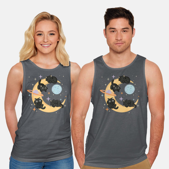 Moon Kitties-Unisex-Basic-Tank-Freecheese