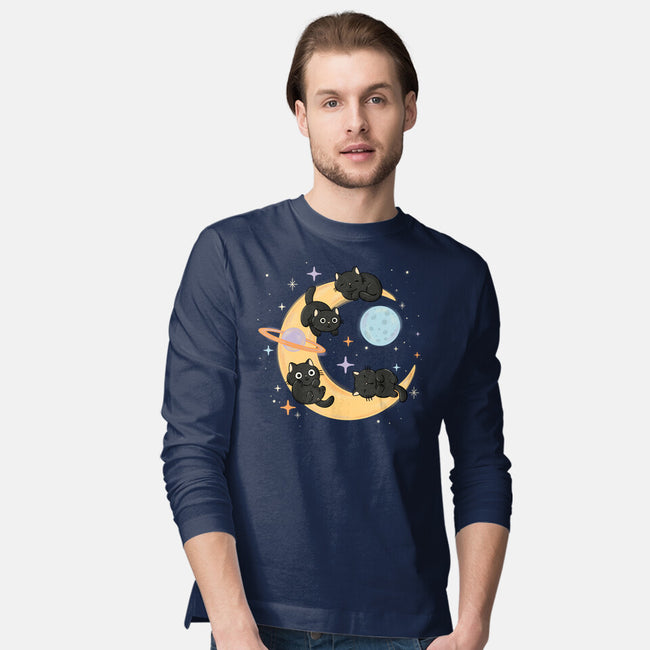 Moon Kitties-Mens-Long Sleeved-Tee-Freecheese
