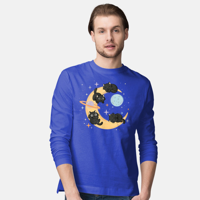 Moon Kitties-Mens-Long Sleeved-Tee-Freecheese