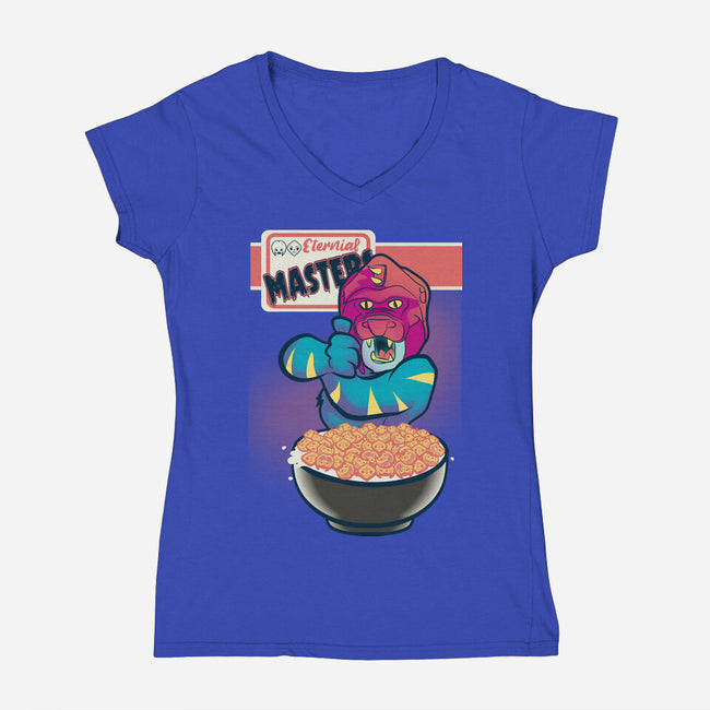 Eternal Masters-Womens-V-Neck-Tee-Samuel