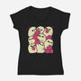 Berry Ghosts-Womens-V-Neck-Tee-xMorfina