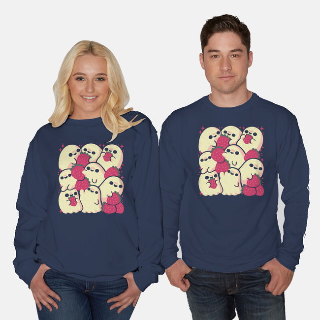 Berry Ghosts-Unisex-Crew Neck-Sweatshirt-xMorfina