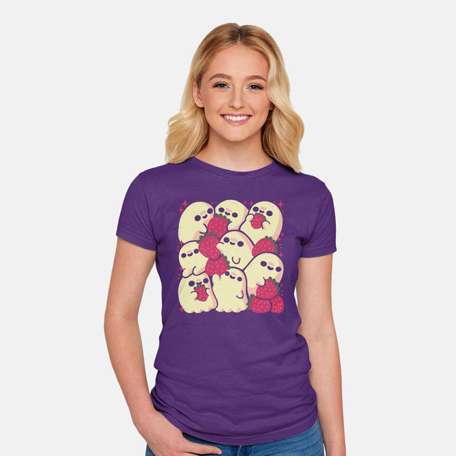 Berry Ghosts-Womens-Fitted-Tee-xMorfina