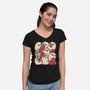 Berry Ghosts-Womens-V-Neck-Tee-xMorfina