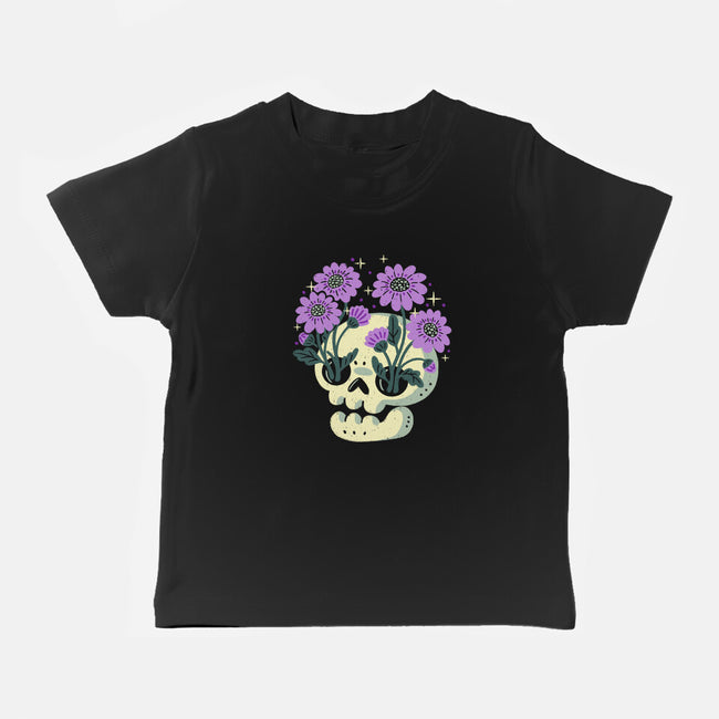 Flower Skull-Baby-Basic-Tee-xMorfina