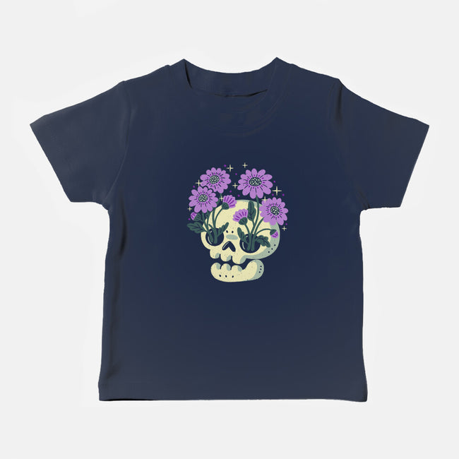 Flower Skull-Baby-Basic-Tee-xMorfina