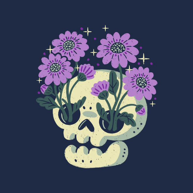 Flower Skull-Womens-V-Neck-Tee-xMorfina