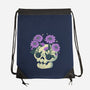 Flower Skull-None-Drawstring-Bag-xMorfina