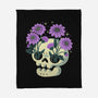 Flower Skull-None-Fleece-Blanket-xMorfina