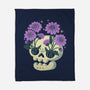 Flower Skull-None-Fleece-Blanket-xMorfina