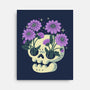 Flower Skull-None-Stretched-Canvas-xMorfina