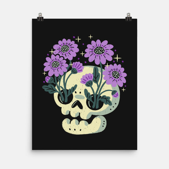 Flower Skull-None-Matte-Poster-xMorfina