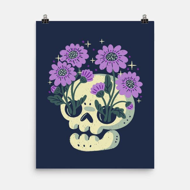 Flower Skull-None-Matte-Poster-xMorfina