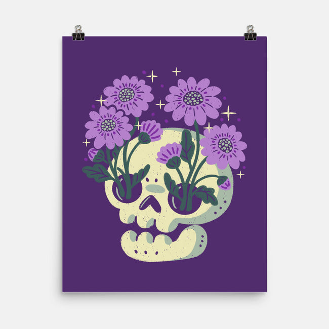Flower Skull-None-Matte-Poster-xMorfina
