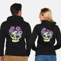 Flower Skull-Unisex-Zip-Up-Sweatshirt-xMorfina
