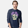 Flower Skull-Mens-Long Sleeved-Tee-xMorfina